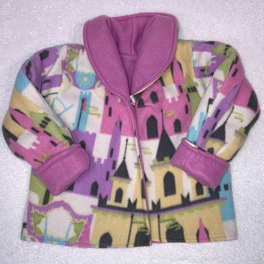 Homemade fleece princess castle jacket 2t